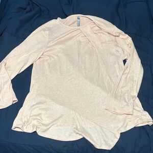 Light Pink Long Sleeve Women's Top